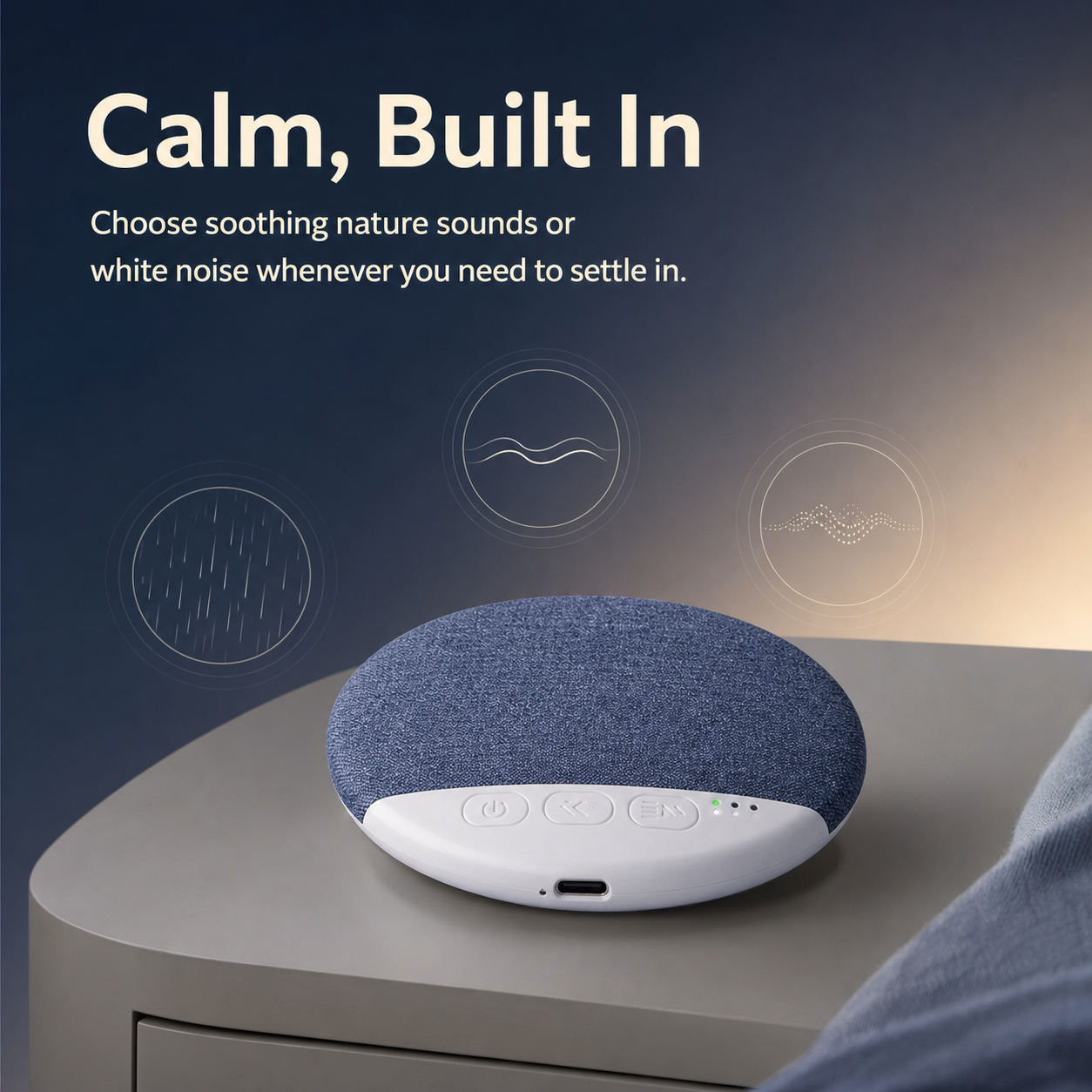 Ultra-Thin Wireless Pillow Speaker – Nature Sounds & White Noise with Timer and Auto Shutoff