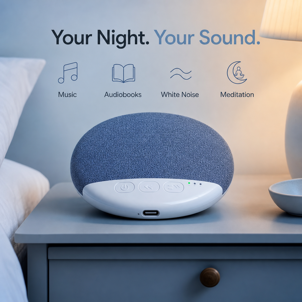 Ultra-Thin Wireless Pillow Speaker – Nature Sounds & White Noise with Timer and Auto Shutoff